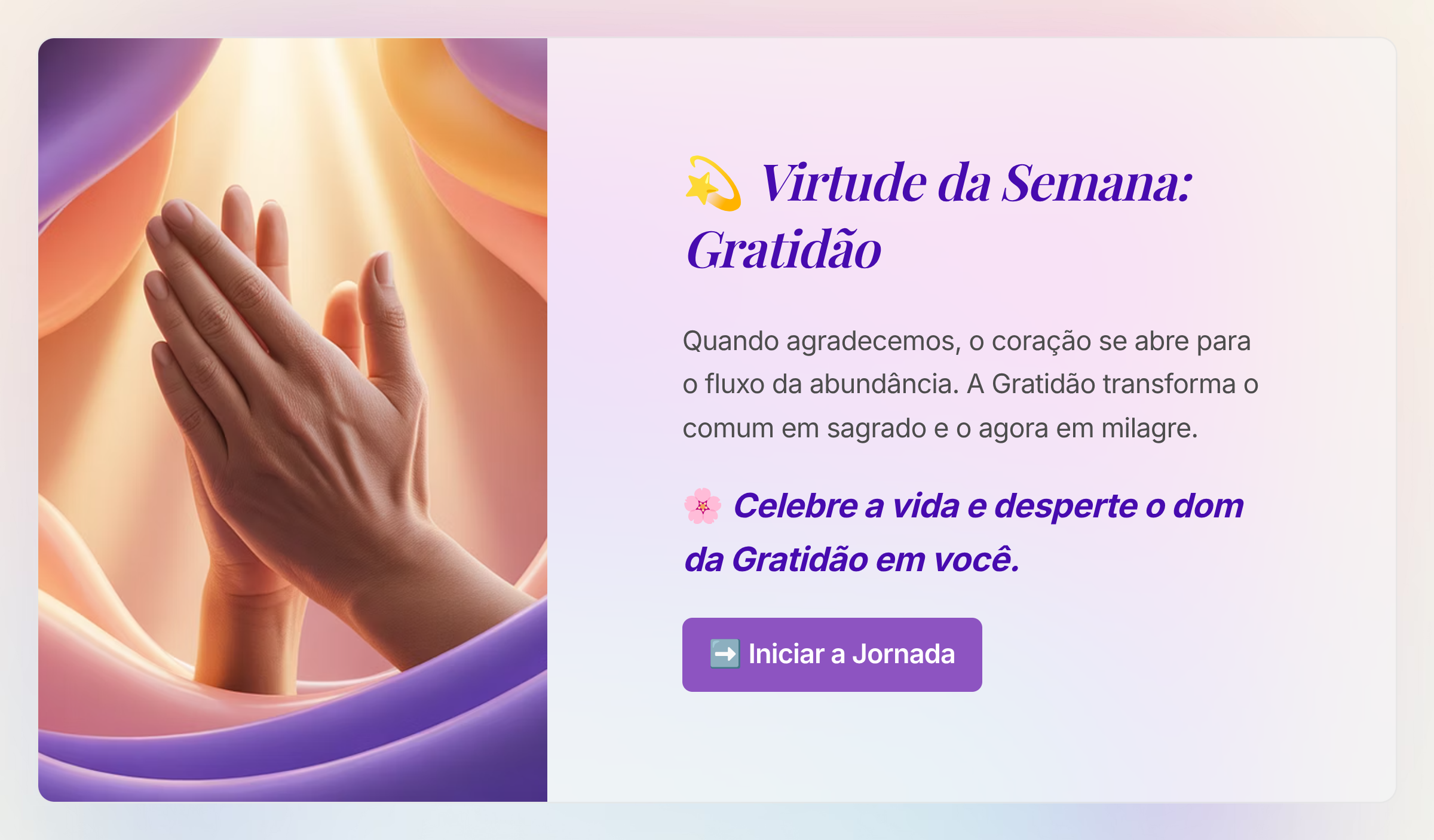 Virtude da Semana: Gratidão